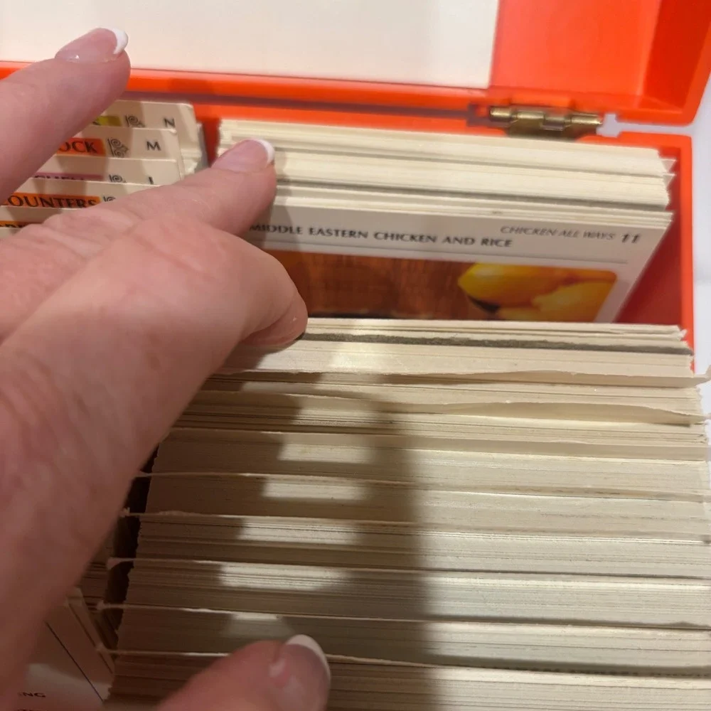 Vintage 1971 Betty Crocker Recipe Card Library Orange Box Mid Century Modern